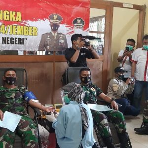 Di Jember, Aksi Donor TNI Manunggal Bangun Desa