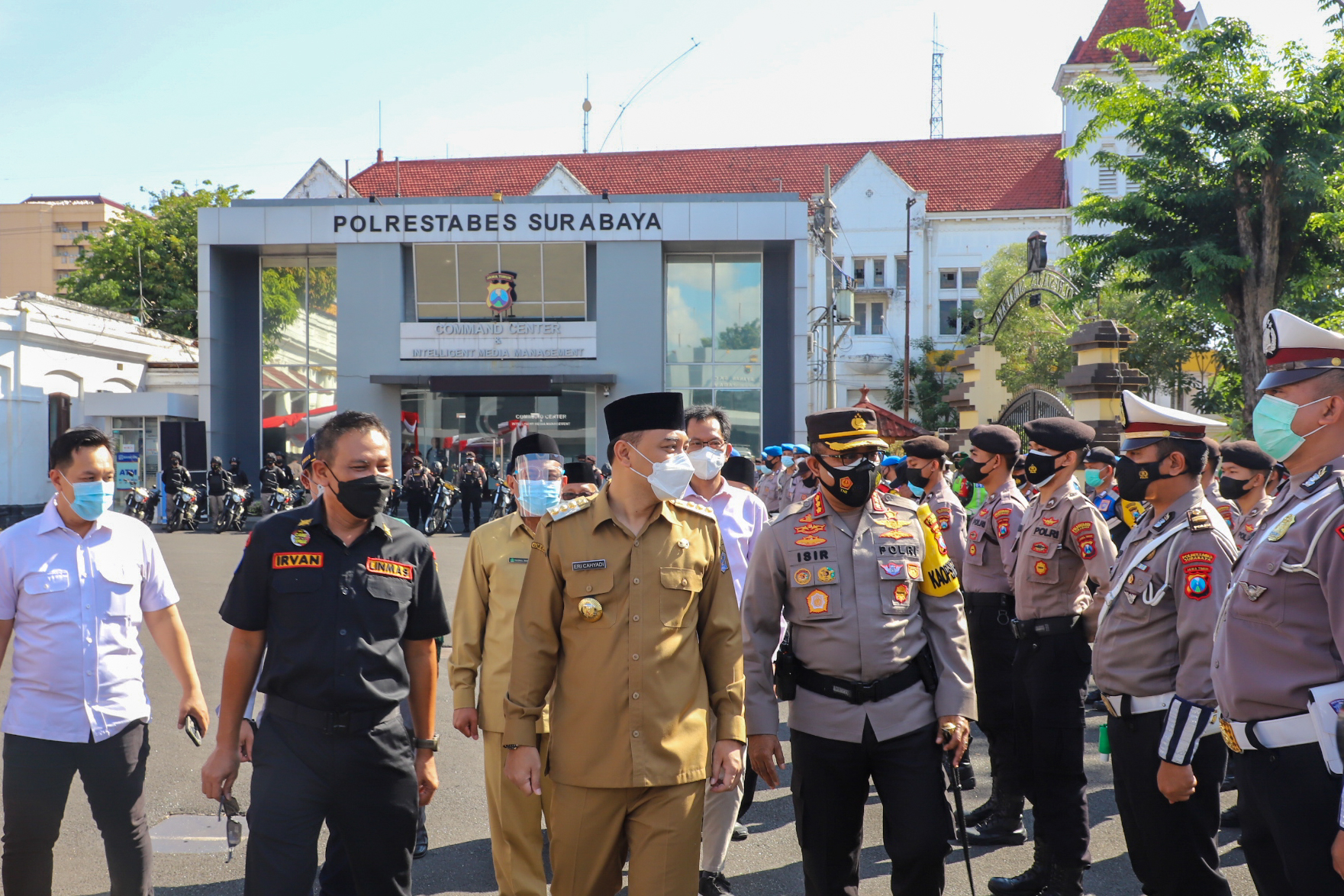 Pimpin Apel Pasukan Larangan Mudik, Eri Minta Warga Menahan Diri