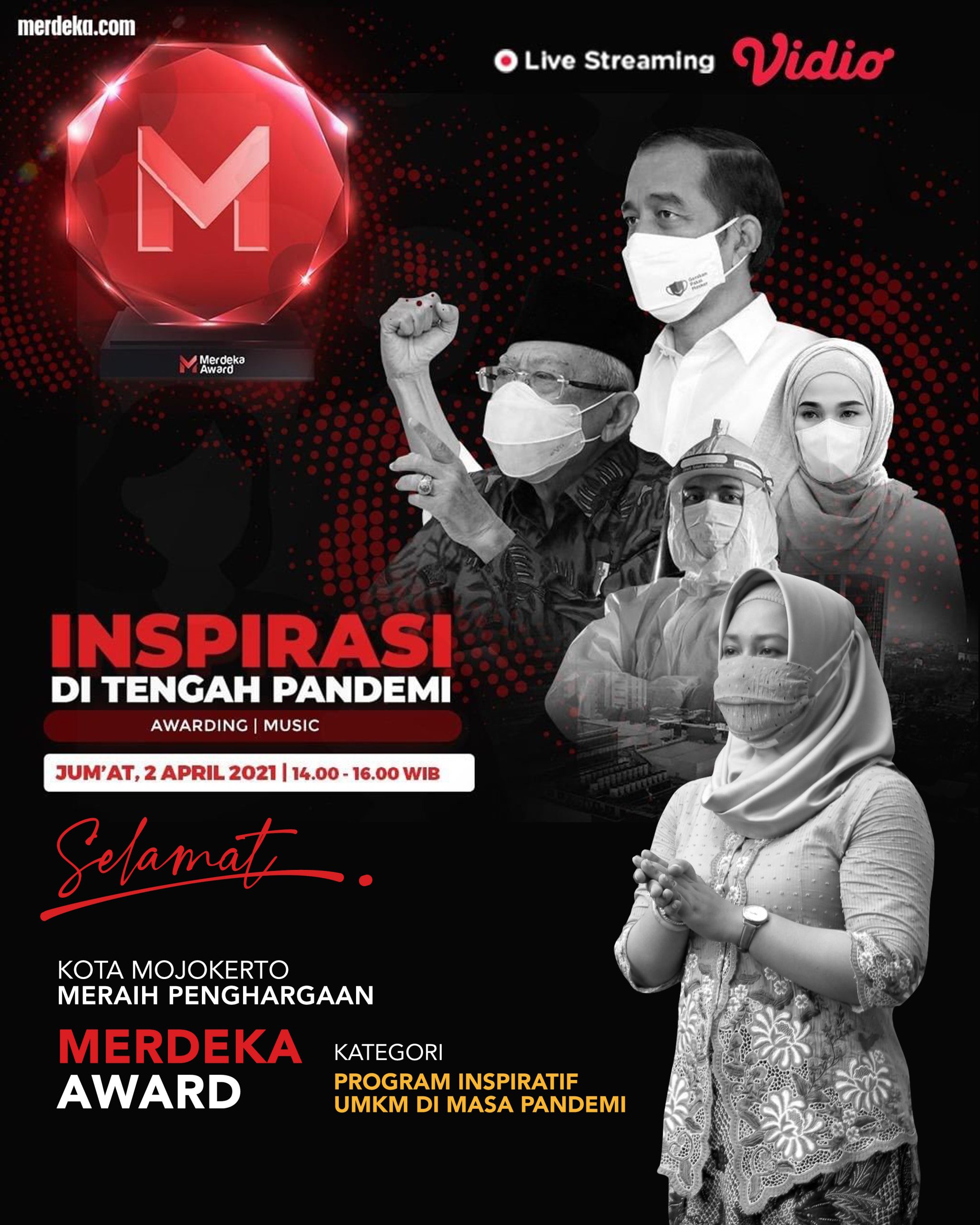 Kota Mojokerto Raih Merdeka Award Program Inspiratif UMKM