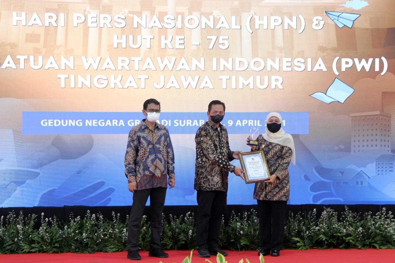 Peringati HPN 2021, Gubernur Khofifah Berpesan Industri Pers Berjalan Sehat dan Terlindungi