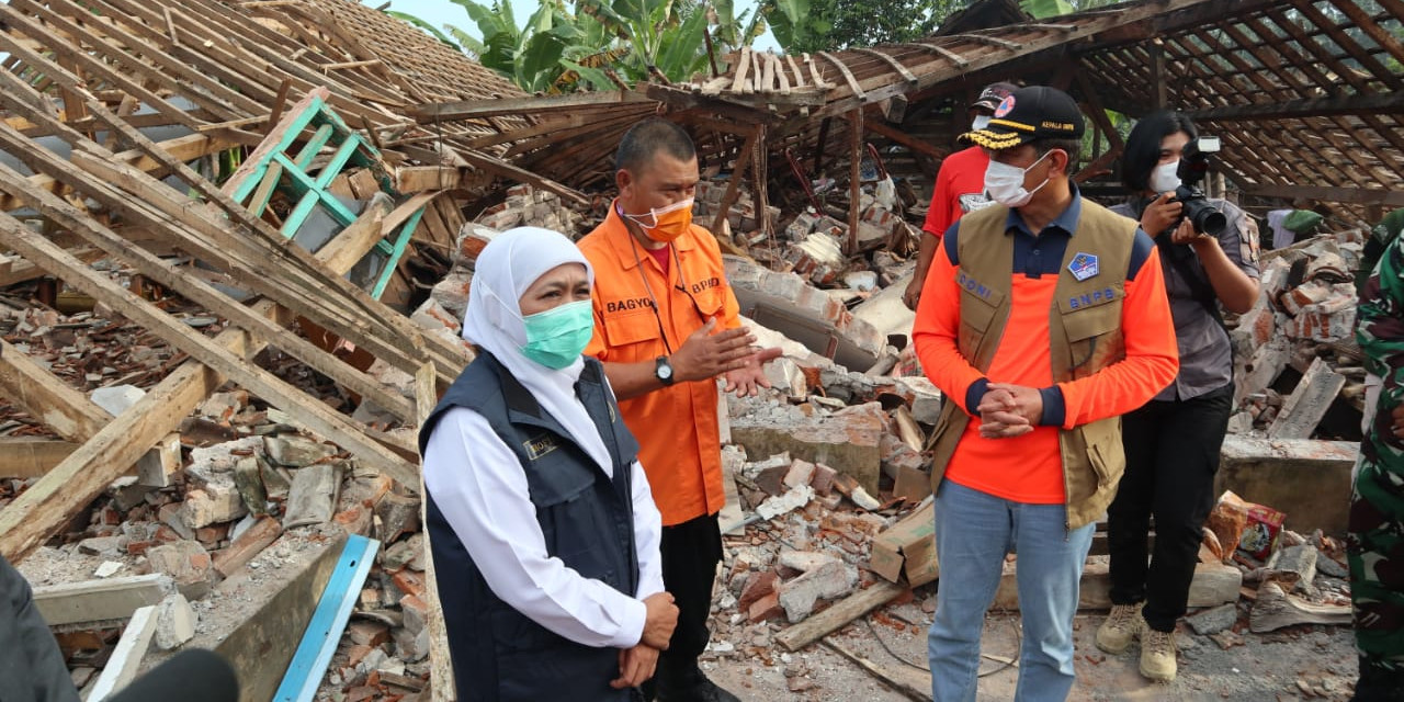 Kepala BNPB Tinjau Lokasi Gempabumi Selatan Malang