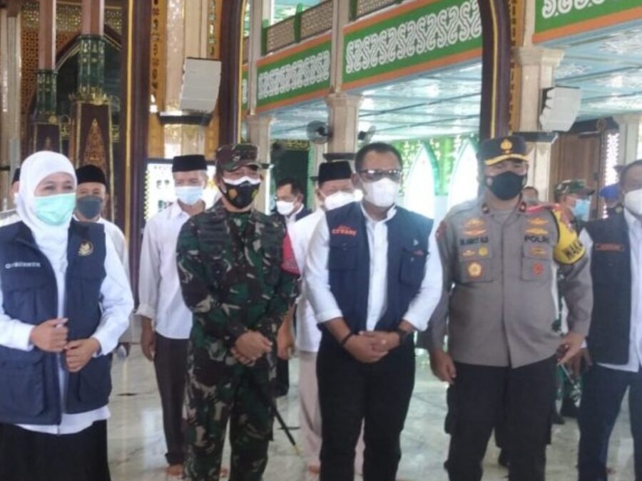 Khofifah Tinjau Kesiapan Takmir Masjid Agung Al-Fattah Kota Mojokerto