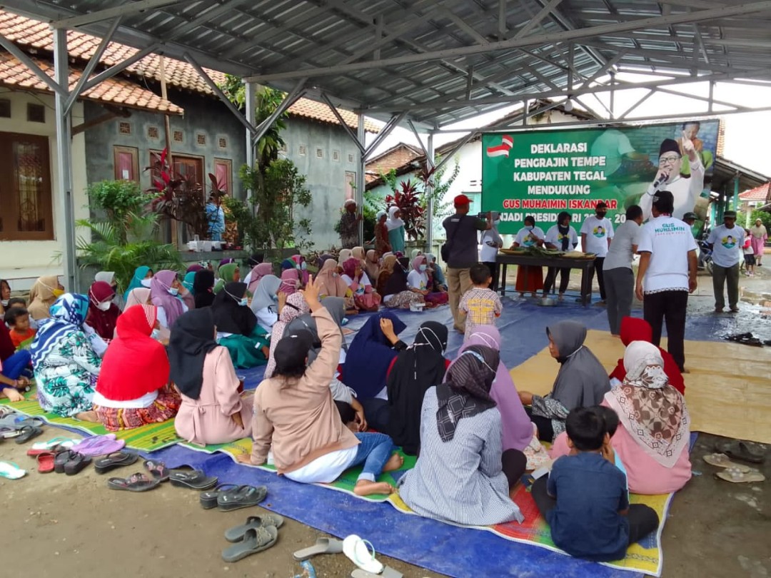 Pengrajin Tempe Tegal Deklarasi Dukung Muhaimin Maju Pilpres 2024