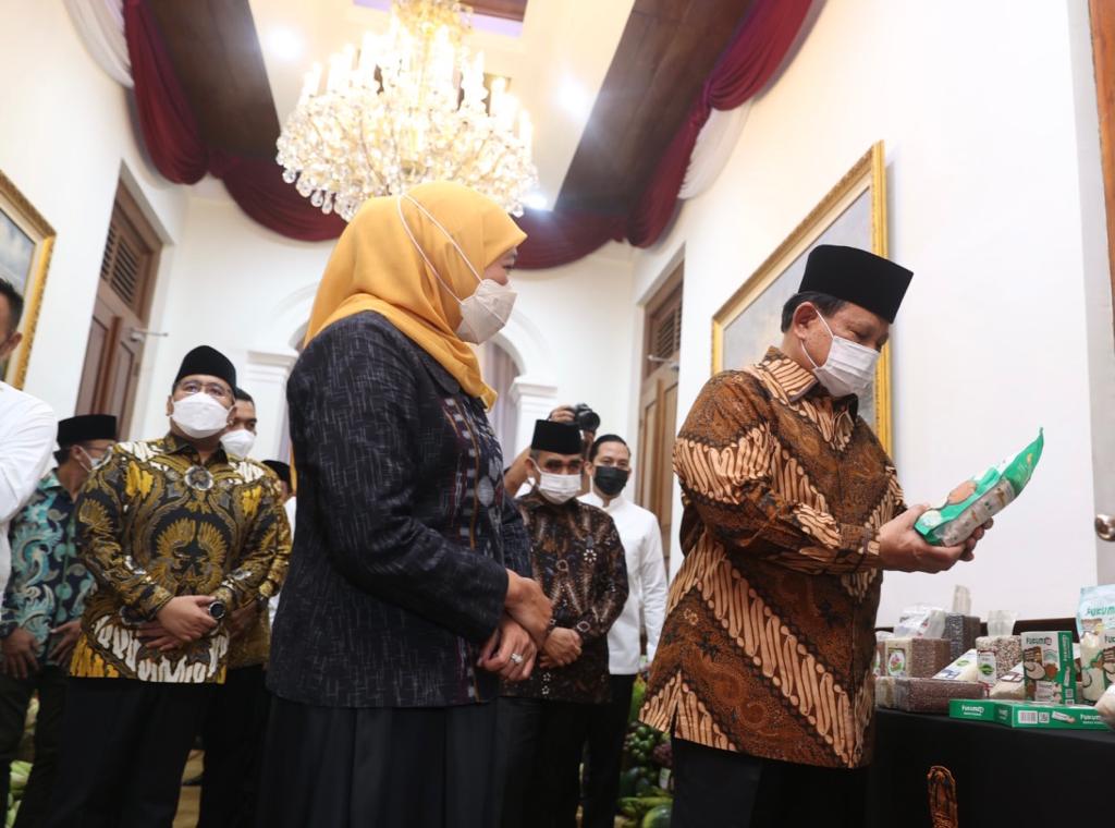 Lebaran Kedua, Prabowo Silaturahmi ke Gubernur Khofifah