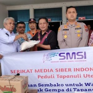 SMSI Sumatera Utara Bantu Warga Korban Gempa