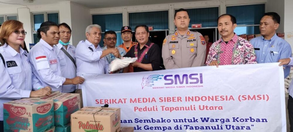 SMSI Sumatera Utara Bantu Warga Korban Gempa