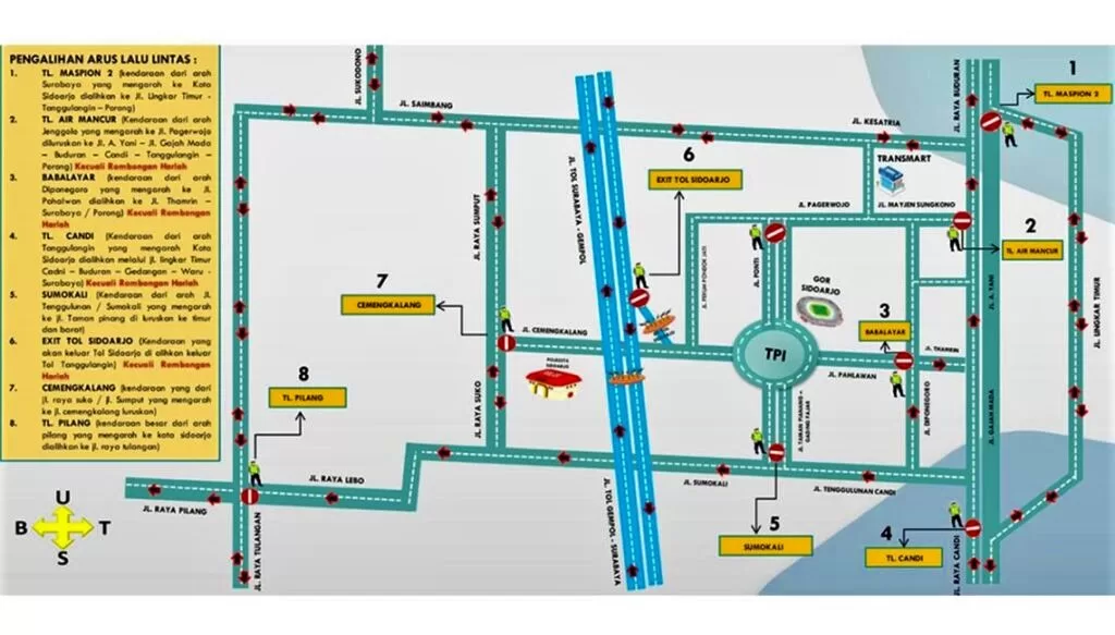 Rekayasa Lalu Lintas Puncak Harlah 1 Abad NU di Sidoarjo, Ada 8 Titik Dialihkan