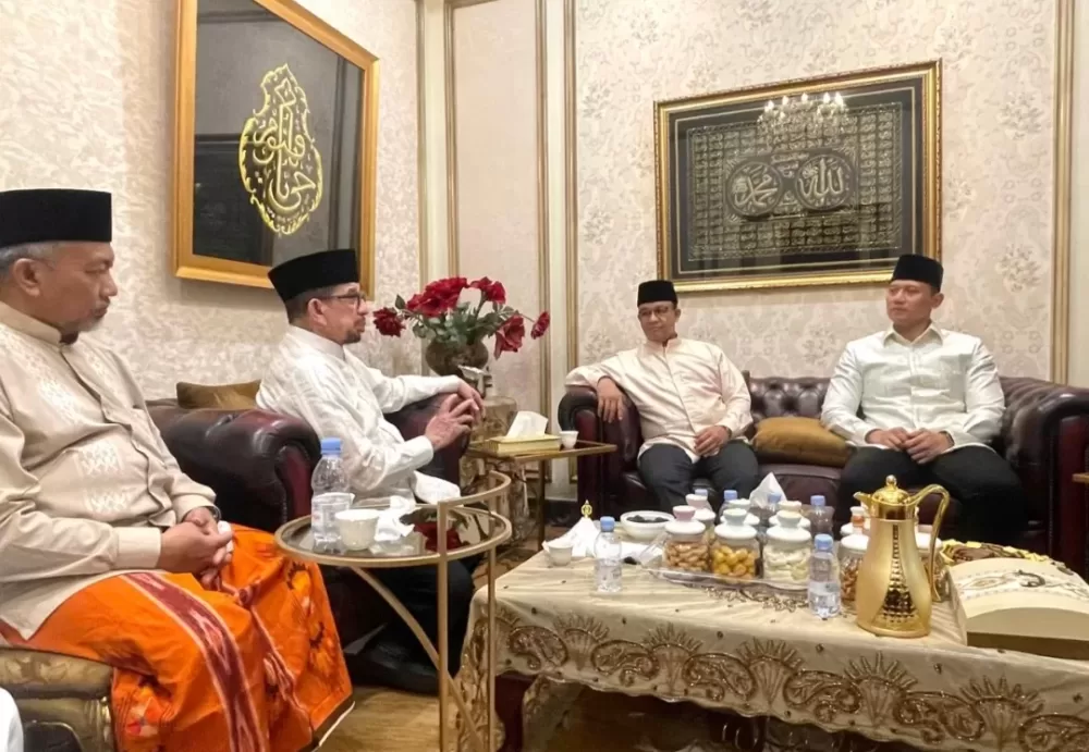 Silaturahmi Lebaran Bersama Anies dan Habib Salim Segaf, AHY: Terima Kasih Sambutan Hangatnya