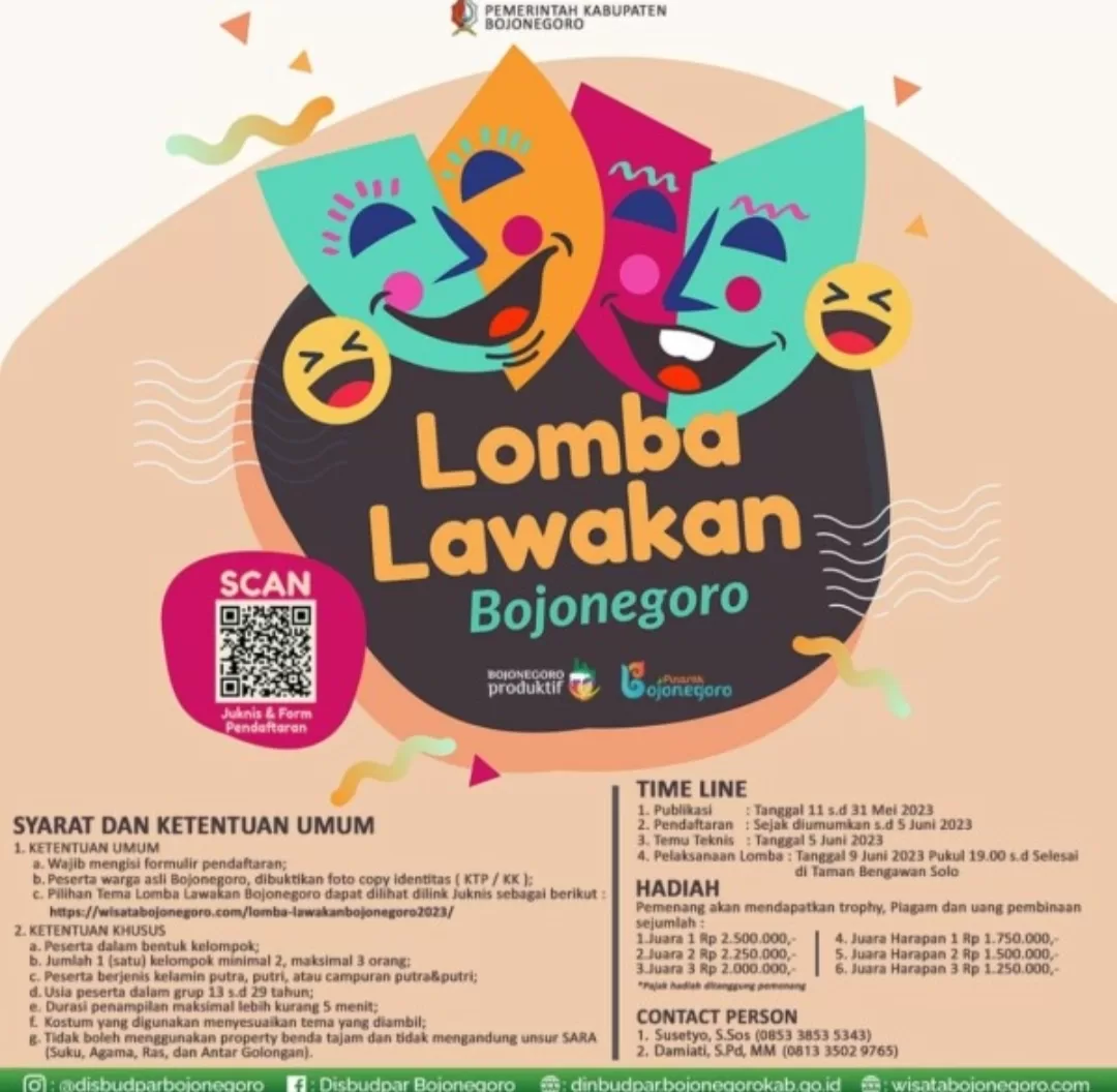 Pemkab Gelar Lomba Lawakan Bojonegoro, Waktu Pendaftaran Diperpanjang