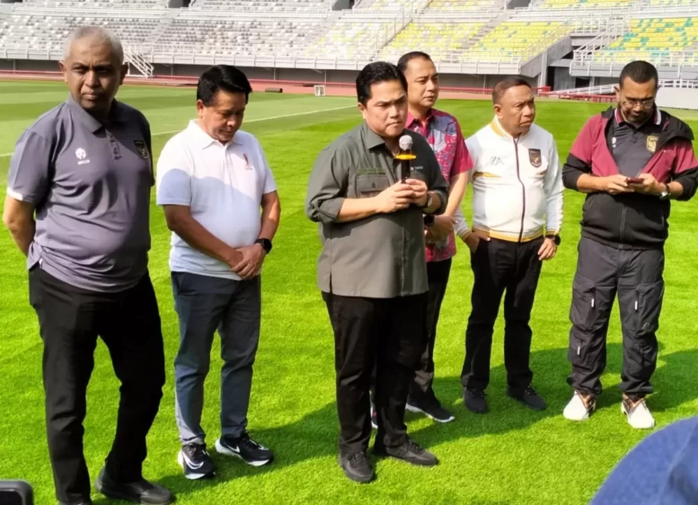 Transisi Harus Kita Jaga, Erick Tohir : Tinjau Stadion GBT Persiapan Indonesia vs Palestina