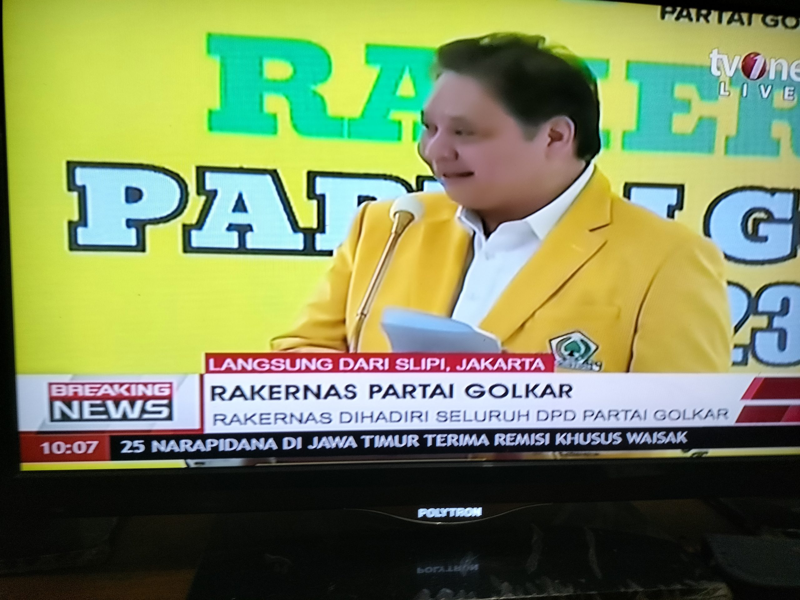 Rakernas Golkar Dibuka, Airlangga Hartarto: Target Pileg 20 Persen Kemenangan