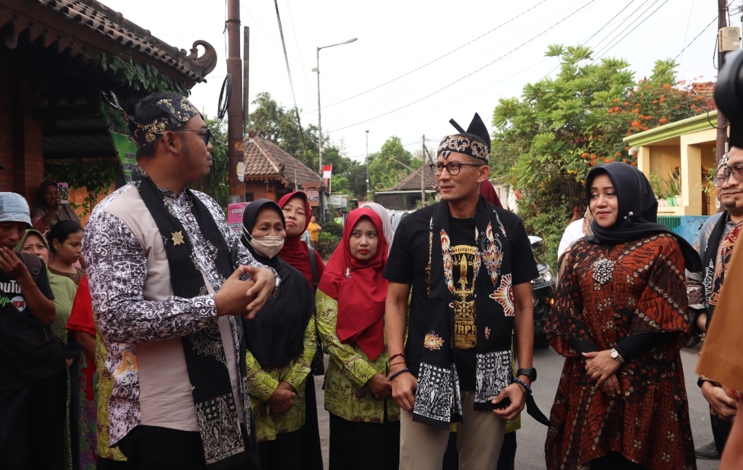 Kemenparekraf RI Sandiaga Uno Suntik Dana Pengembangan Kampung Majapahit di Trowulan