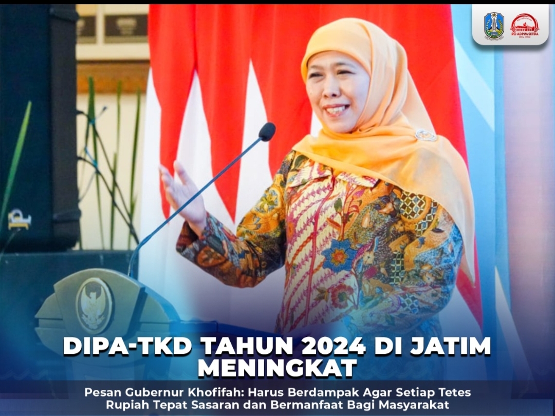 DIPA dan TKD Jatim Tahun 2024 Rp 129,3 triliun Meningkat 0,94 Persen 