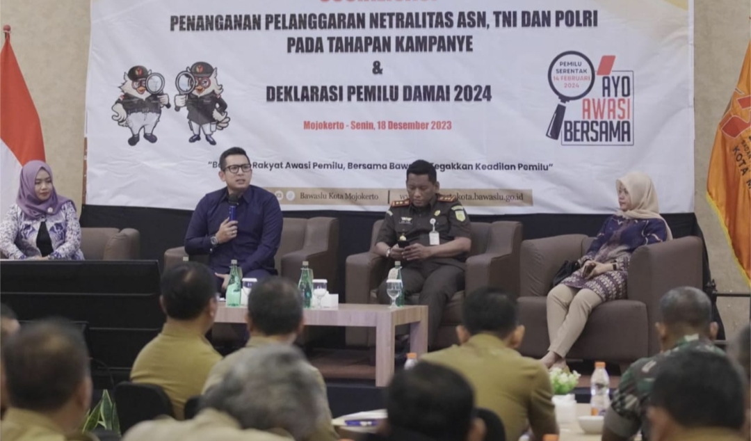 Pj. Walikota Mojokerto Perintahkan BKPSDM Beri Sanksi Tegas Pada Temuan ASN Tidak Netral