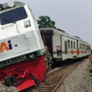 KA Pendalungan Anjlok di Stasiun Tanggulangin Sidoarjo