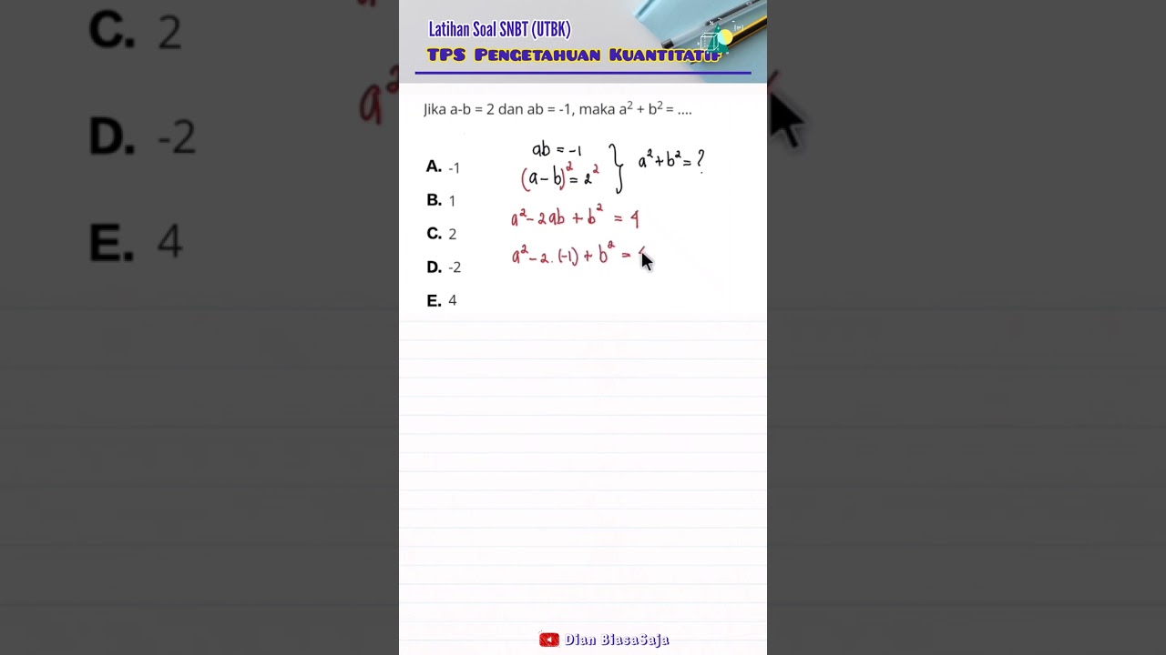 Latihan Soal SNBT (UTBK) TPS Pengetahuan Kuantitatif