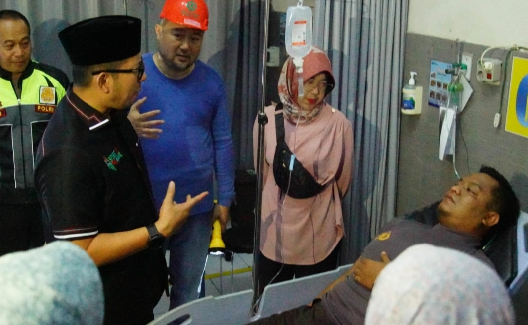 Pj. Walikota Ali Kuncoro Tinjau Lokasi dan Jenguk Korban Kebakaran di RS Gatoel.