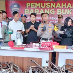 Polres Mojokerto Musnahkan BB Narkoba hingga Knalpot Brong Hasil OPS 2024