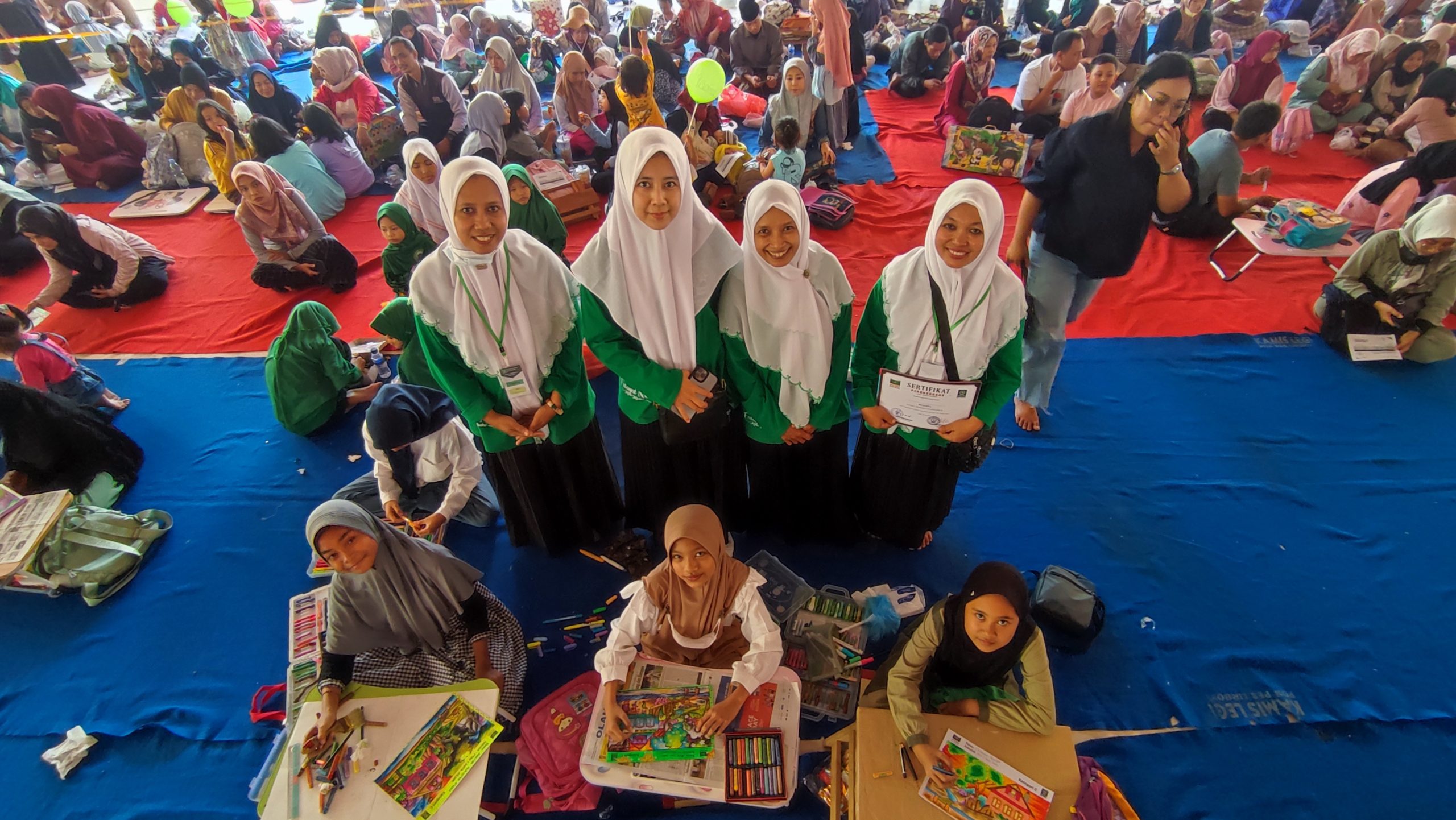 Ratusan Anak di Kota Kediri Ikuti Lomba Mewarnai Peringati HAN dan Tahun Baru Islam 1445 Hijriah