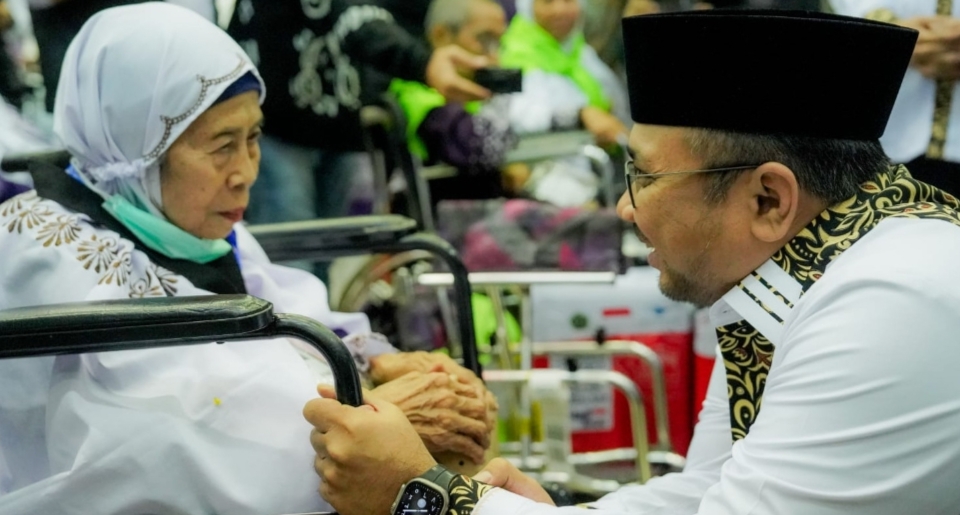 Sambut Kedatangan Jemaah, Menag Minta Maaf dan Doakan Kemabrura