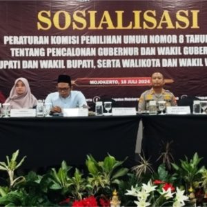 KPU Kab. Mojokerto Sosialisasi Peraturan Pencalonan Kepala Daerah  No.8/2024