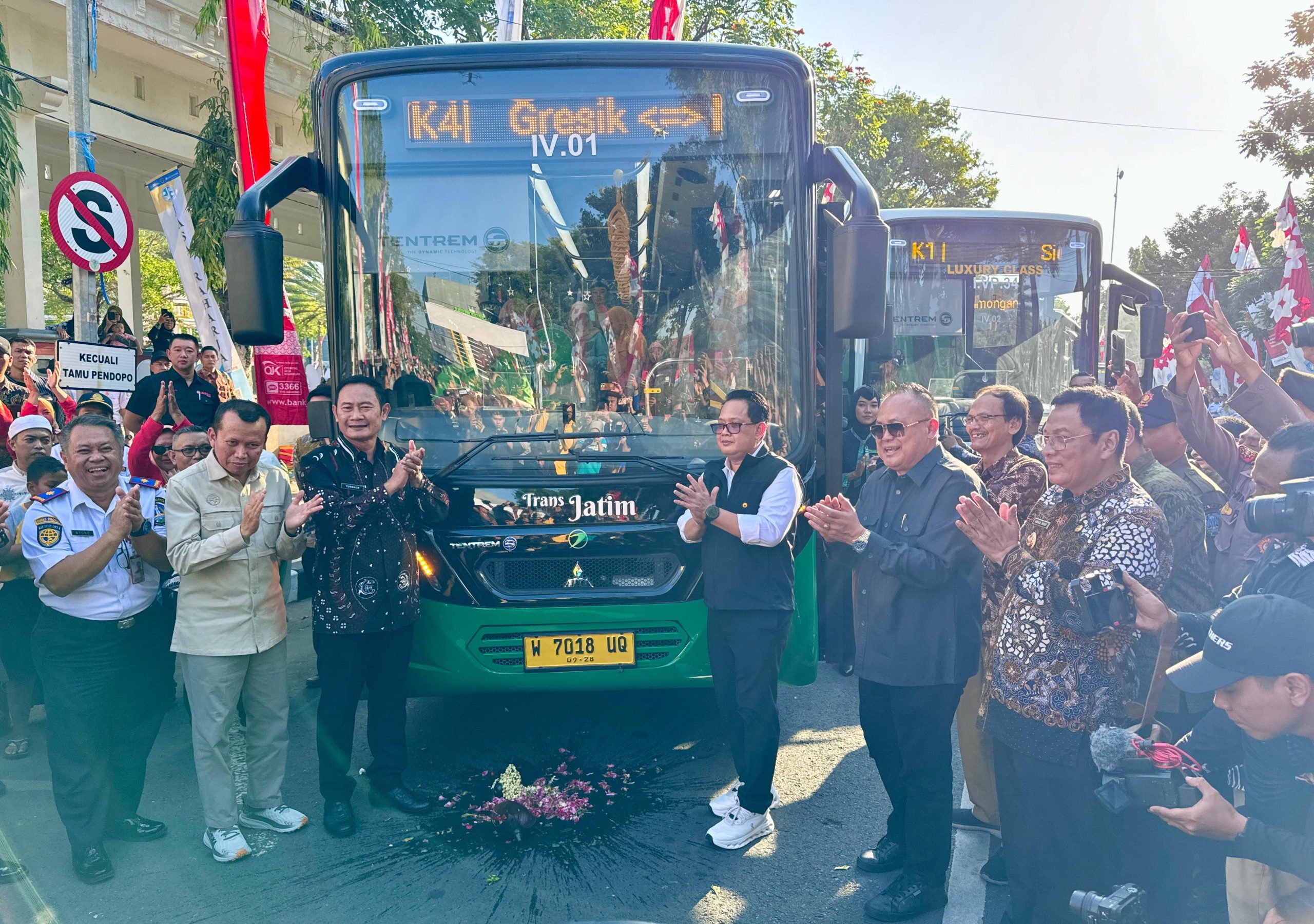 Jelang HUT 79  Kemerdekaan, Bus Trans Jatim Koridor IV Bunder Gresik – Paciran Lamongan Diluncurkan