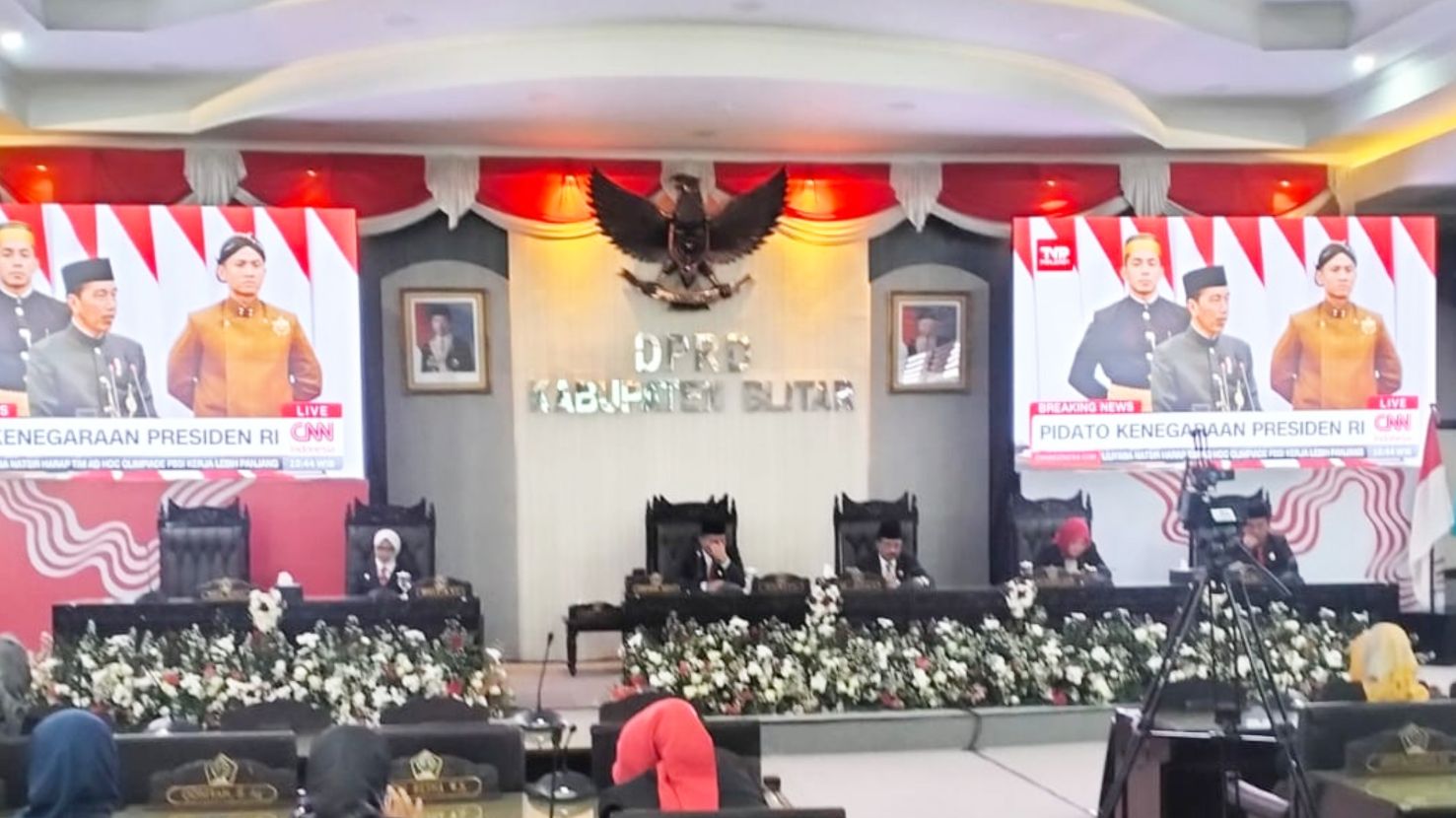 Dengarkan Pidato Presiden RI, DPRD Blitar Gelar Rapat Paripurna Istimewa