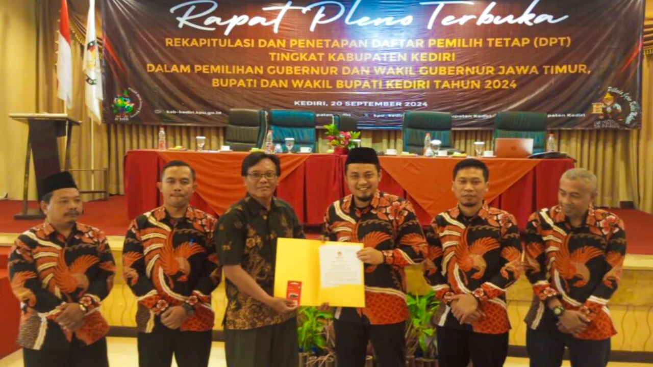 KPU Kabupaten Kediri Umumkan Jumlah DPT Pilkada 2024 Menjadi 1.254.964 Orang