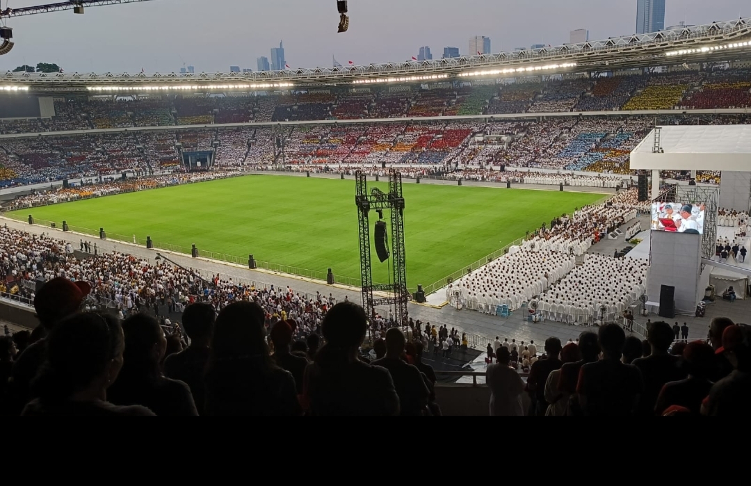 Rumput Stadion Utama Gelora Bung Karno Tak Terinjak-injak