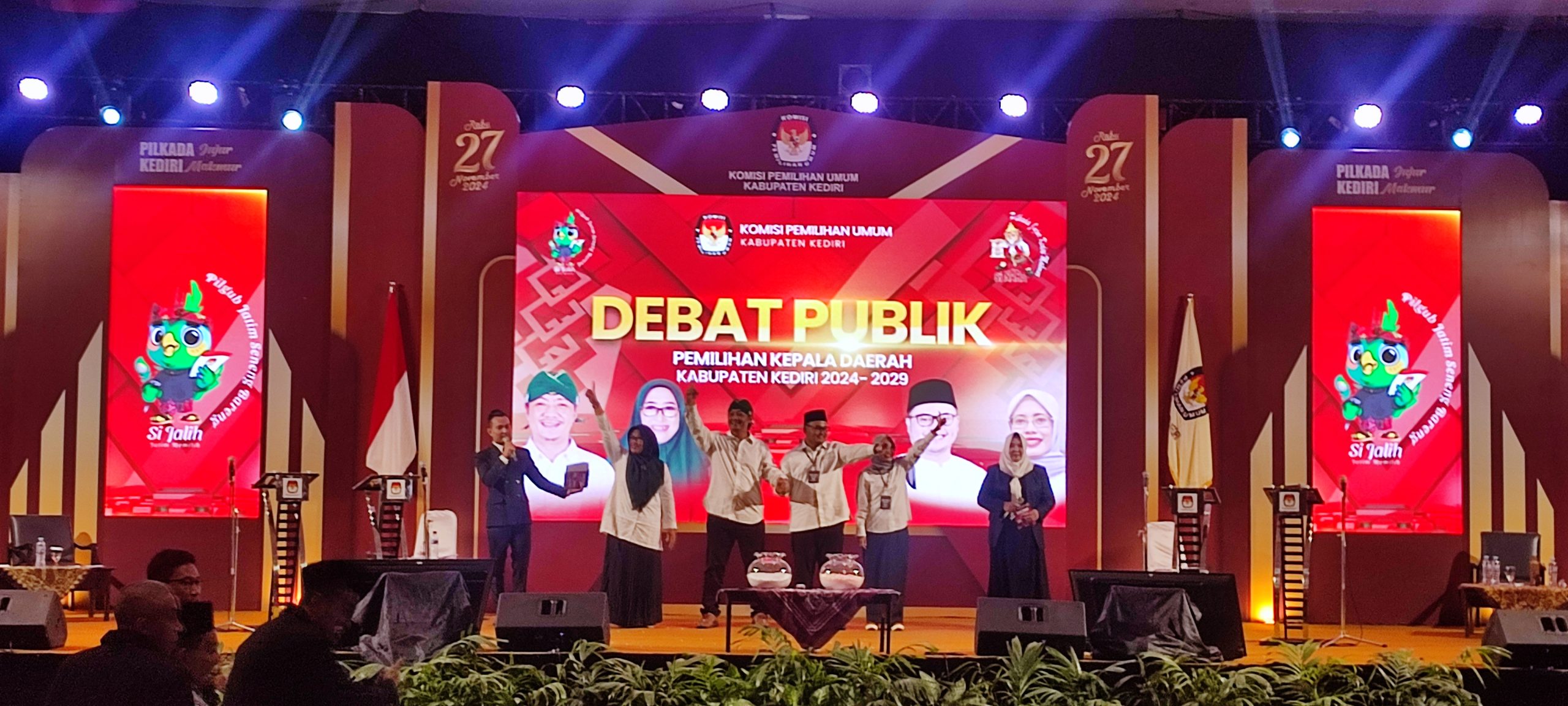 KPU Kabupaten Kediri Gelar Debat Publik Pertama untuk Pasangan Calon Bupati dan Wakil Bupati