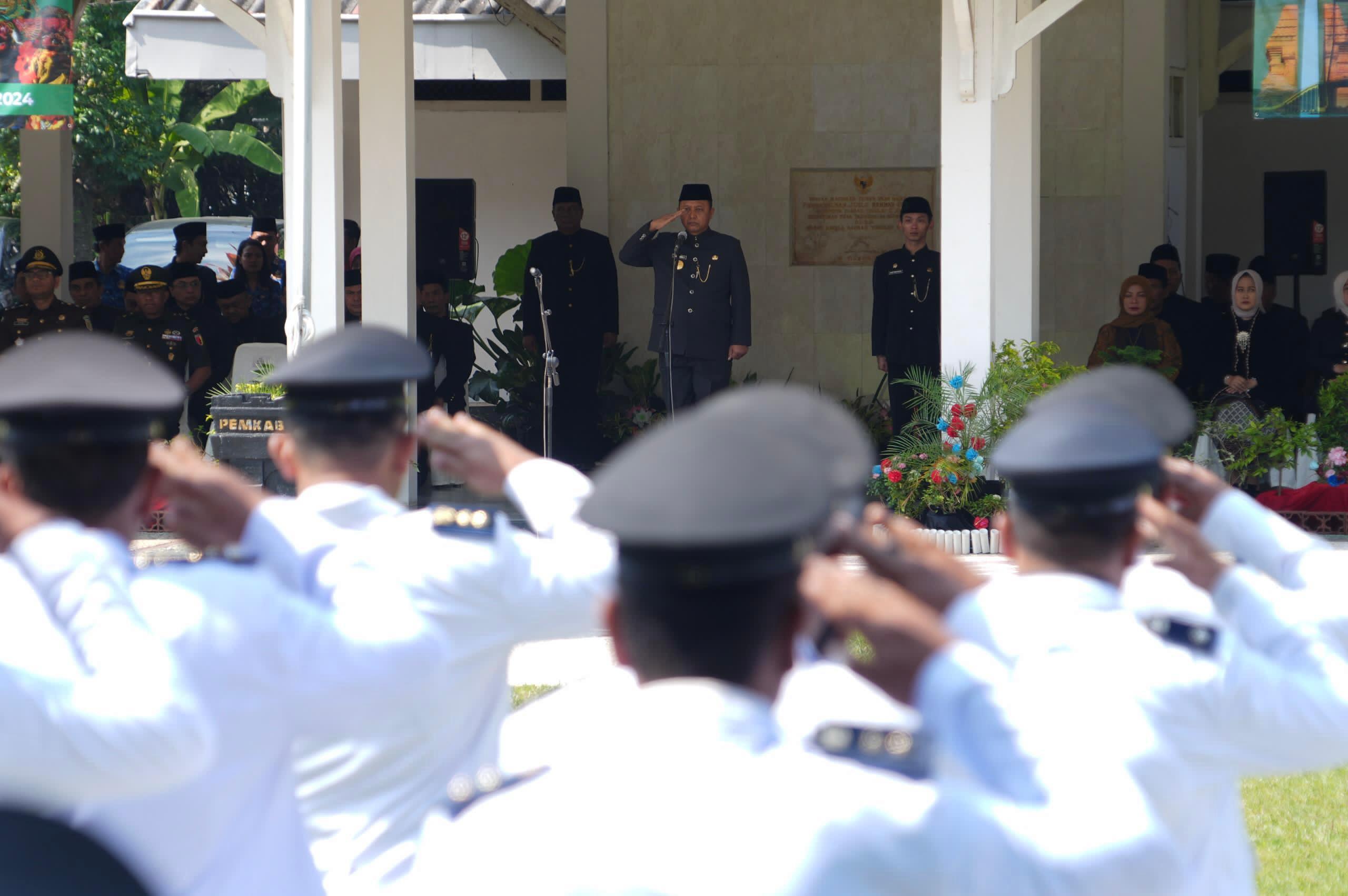 Pemkab Kediri Gelar Upacara HUT ke-79 Jawa Timur, Soroti Penurunan Kemiskinan dan Peningkatan Desa Mandiri