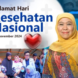 Hari Kesehatan Nasional 2024, Khofifah Ajak Masyarakat Terapkan Pola Hidup Bersih dan Sehat dengan Rajin Bergerak