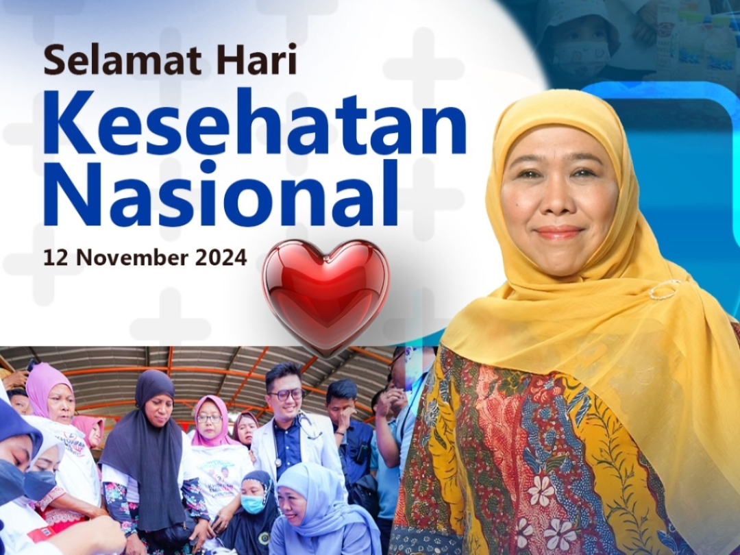 Hari Kesehatan Nasional 2024, Khofifah Ajak Masyarakat Terapkan Pola Hidup Bersih dan Sehat dengan Rajin Bergerak