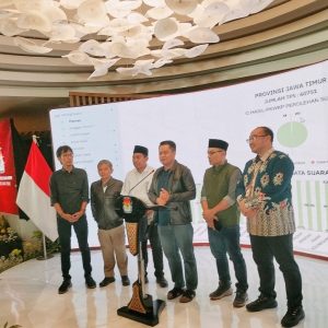 Pilgub Jatim, Sudah 99% Suara Masuk Sirekap KPU