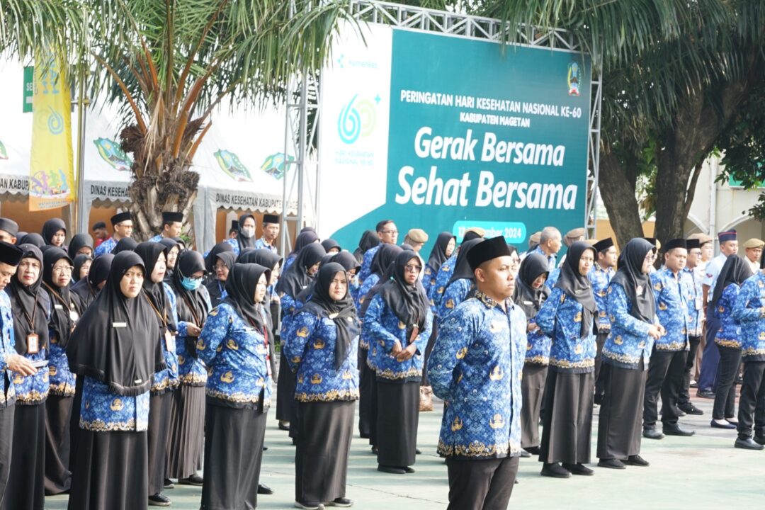 Peringatan Hari Kesehatan Nasional ke-60  Di RSUD dr. Sayidiman Magetan Berjalan Khidmat