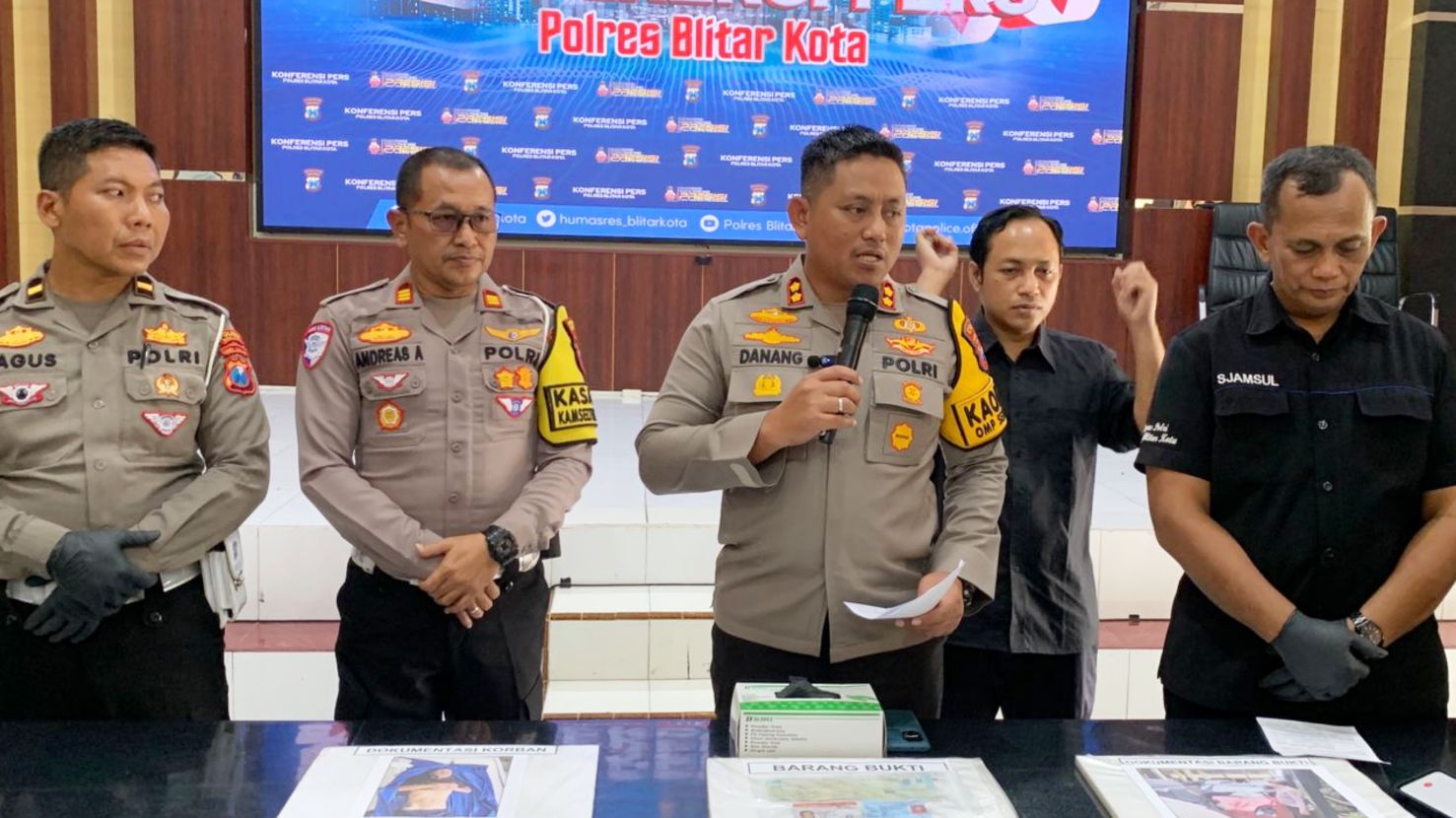 Polres Blitar Kota Ungkap Pelaku Tabrak Lari yang Tewaskan Korban di Parit