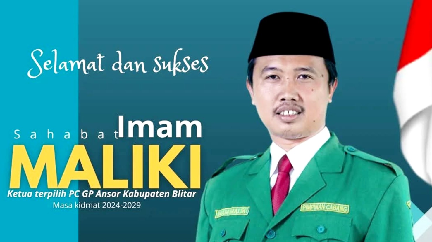 Terpilih Jadi Ketua Ansor Blitar dalam Konfercab XV, Imam Maliki Siap Emban Amanah