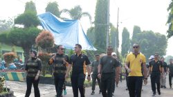 Jaga Keamanan dan Ketertiban di Wilayah Blitar, TNI-Polri Gelar Olahraga bersama