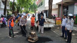 Satlantas Polres Banyuwangi Operasi Jalan Rusak Jelang Lebaran