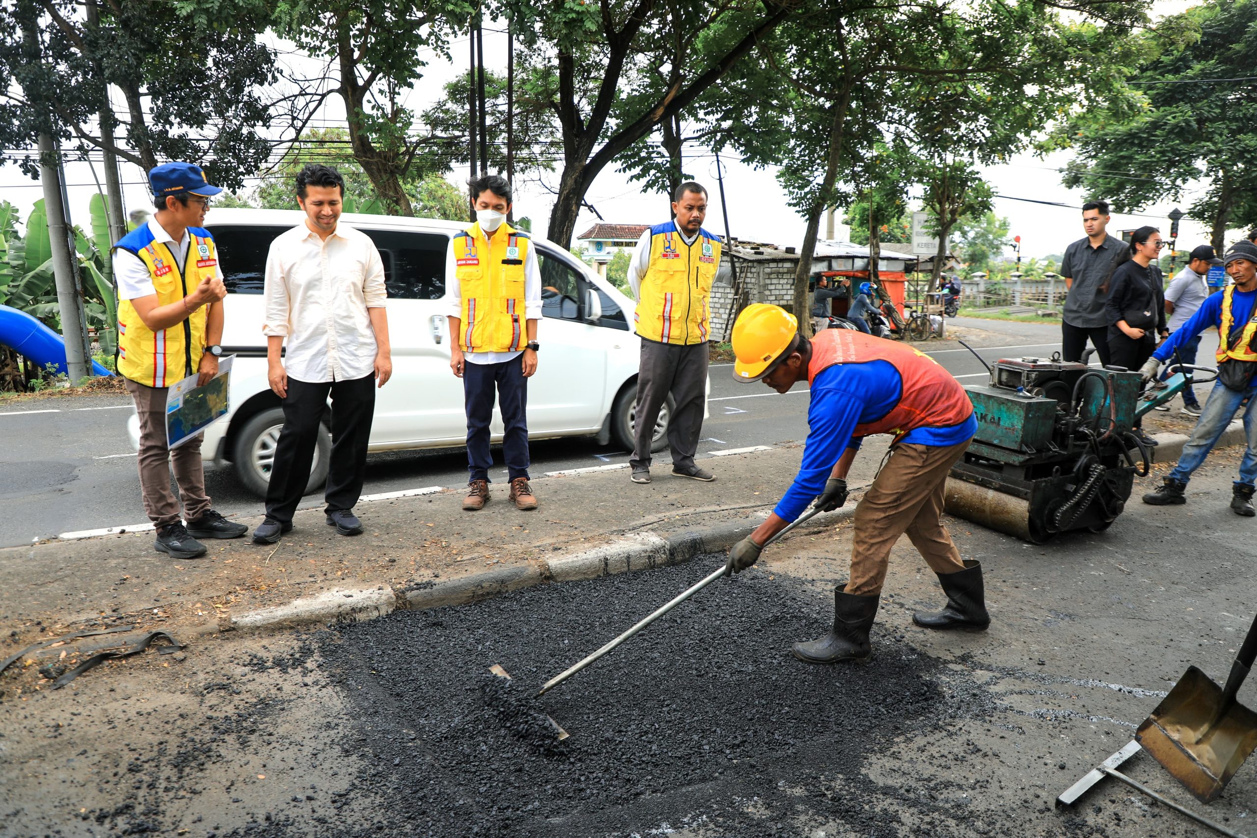 Cek Penambalan Jalan Poros Nasional Lamongan Babat Jelang Lebaran 2025