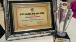 Gus Fawait Terima Penghargaan PWI Jatim,Kategori Tokoh Daerah Peningkatan Layanan Publik.
