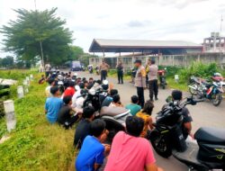 Polres Blitar Kota Bubarkan Aksi Balap Liar dan  Amankan 27 Sepeda Motor