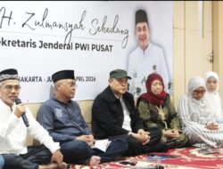 PWI Pusat Gelar Takziah dan Doa Bersama, Sekjen Zulmansyah Sekedang Dikenang Sosok Total dan Berdedikasi