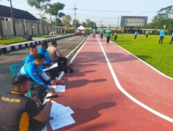 Jaga Kebugaran Fisik Anggota Polres Blitar Laksanakan TKJ