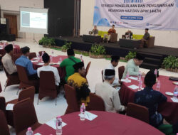 Suasana diseminasi strategi pengelolaan dan pengawasan keuangan haji dan BPIH 1447 H di Kediri.