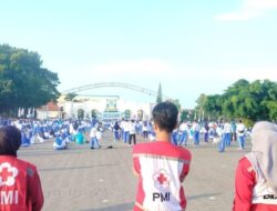 Ribuan Anggota Ling Tien Kung Latber Di Aloon-aloon Ponorogo, PMI Kawal Jaga Kesehatan