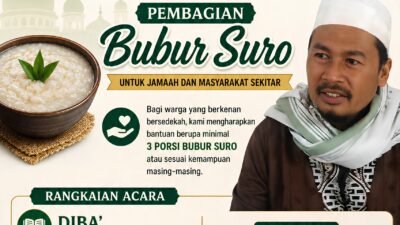 Gerakkan Sodaqoh Massal, Berbagi Bubur Syuro Remas Al-Hidayah Celep