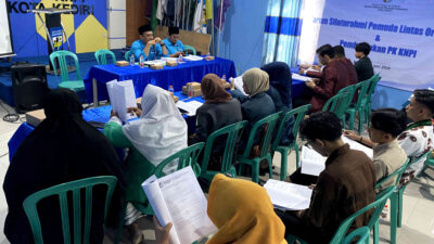 Peserta mengikuti Musyawarah Kecamatan dan Forum Silaturahmi Pemuda Lintas yang digelar DPD KNPI Kota Kediri untuk membentuk Pengurus Kecamatan KNPI se-Kota Kediri.
