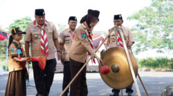Wali Kota Kediri Vinanda Prameswati membuka Pesta Pra Siaga dan Siaga Kwarran Mojoroto 2026 di GOR Jayabaya Kota Kediri.