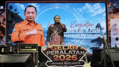 Gelar Peralatan Jatim 2026 Ditutup Roy Boomerang, Delegasi BPBD Jember Sabet Juara Umum